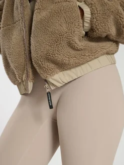 South Beach Borg Zip-Up Padded Jacket Brown Sale