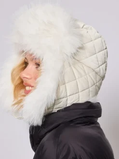 South Beach Faux Fur Ski Trapper Hat White Sale