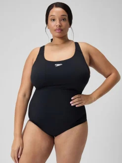 Speedo Black Plus Size Womens Endurance+ Medalist Swimsuit Discount