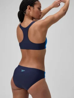 Speedo Blue Colourblock Splice Bikini Online