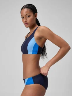 Speedo Blue Colourblock Splice Bikini Online