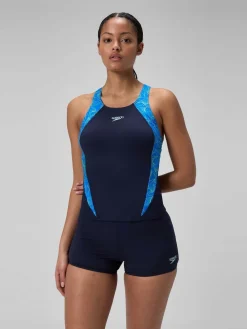 Speedo Blue Hyperboom Splice Tankini Hot