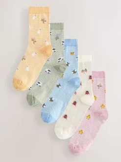 Next Ankle Socks 5 Pack spring print Online