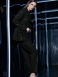 Star by Julien MacDonald Black Eyelet Blazer Jacket Sale