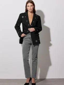 Star by Julien MacDonald Black Eyelet Blazer Jacket Sale