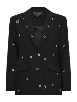 Star by Julien MacDonald Black Eyelet Blazer Jacket Sale