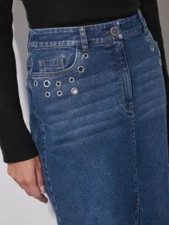 Star by Julien MacDonald Blue Eyelet Skirt Outlet