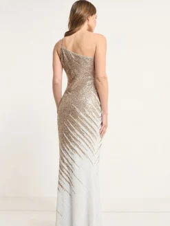 Star by Julien MacDonald Natural Maxi Sequin Dress Sale