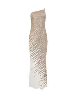 Star by Julien MacDonald Natural Maxi Sequin Dress Sale
