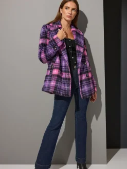 Star by Julien MacDonald Pea Coat Purple Discount