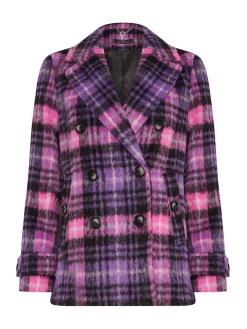 Star by Julien MacDonald Pea Coat Purple Discount