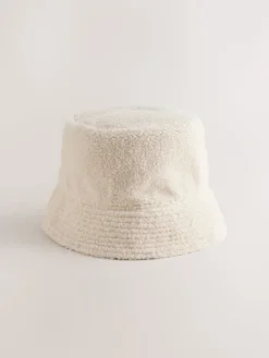 Next Borg/Nylon Reversible Bucket Hat Stone New