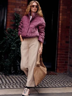 Next Boyfriend Wide Leg Mid Rise Turn Up Jeans Stone Best