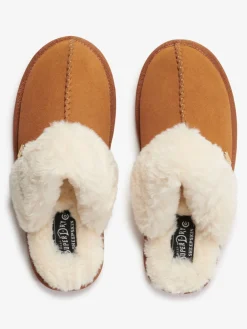 Superdry Brown Faux Suede Mule Slippers Best