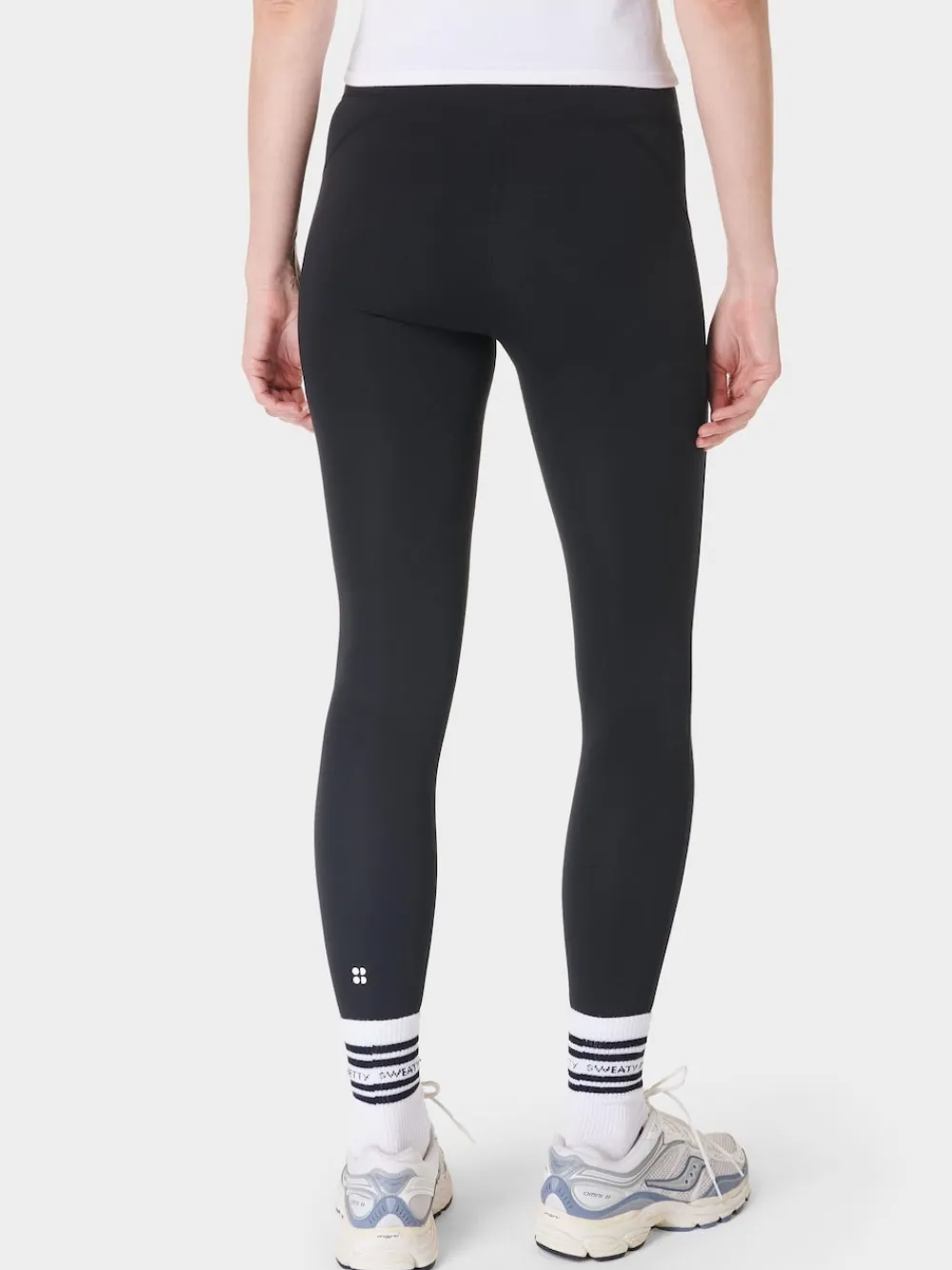 Sweaty Betty Black Full Length All Day 7/8 Embossed Leggings Clearance