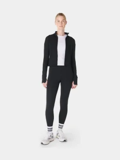 Sweaty Betty Black Full Length All Day 7/8 Embossed Leggings Clearance