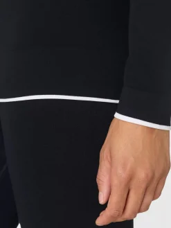 Sweaty Betty Black Modal High Neck Base Layer Top Hot