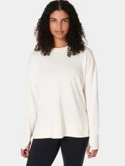 Sweaty Betty After Class Longline Sweatshirt Lily White Online