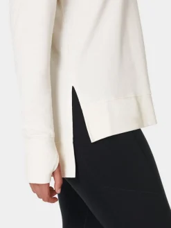 Sweaty Betty After Class Longline Sweatshirt Lily White Online