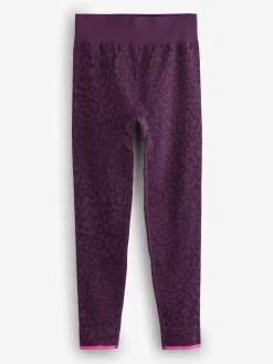 Sweaty Betty Animal Base Layer Leggings Purple New