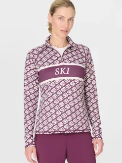 Sweaty Betty Purple Ski Half Zip Thermal Sale