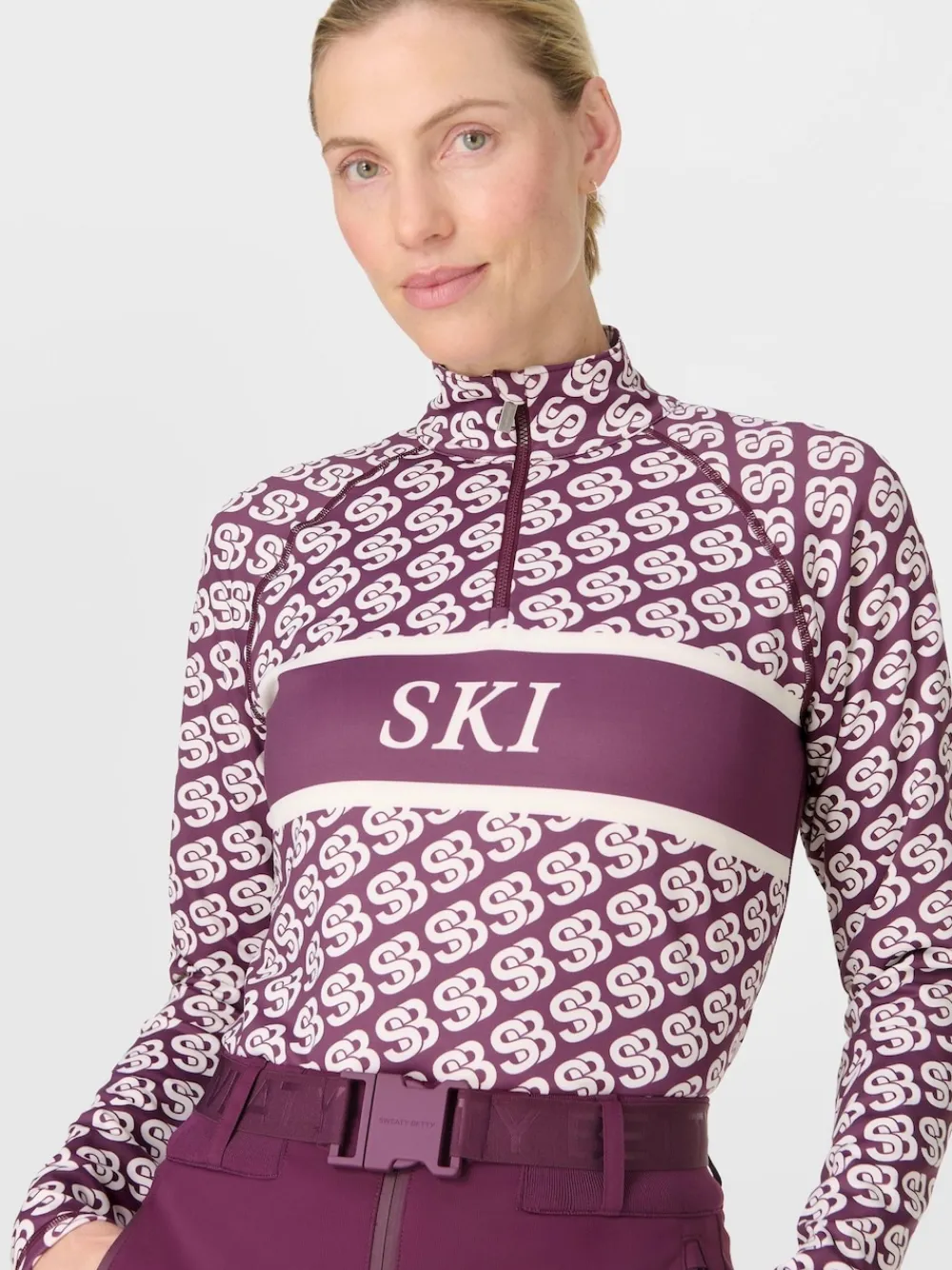 Sweaty Betty Purple Ski Half Zip Thermal Sale