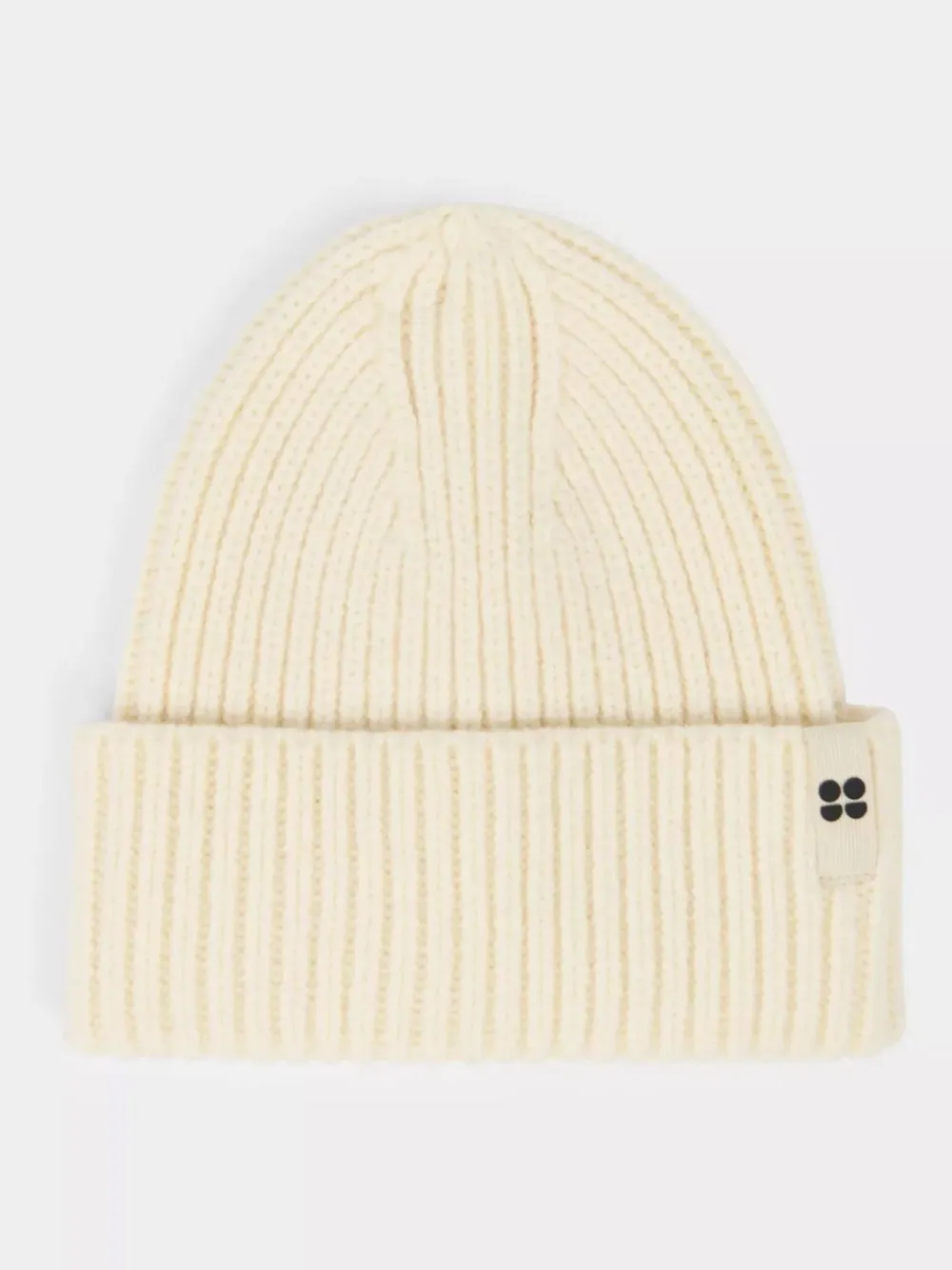 Sweaty Betty Soft Cloud Knitted Beanie Hat White Hot