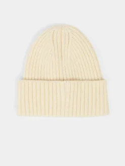 Sweaty Betty Soft Cloud Knitted Beanie Hat White Hot