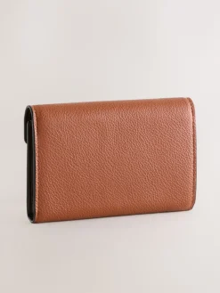 Next Tan Brown Envelope Lock Purse Clearance