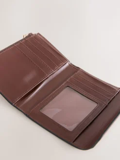 Next Tan Brown Envelope Lock Purse Clearance