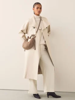 Next Tan Brown Faux Suede Sling Shoulder Bag Discount