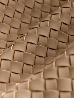 Next Tan Brown Faux Suede Weave Shoulder Bag