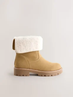 Next Forever Comfort® Faux Fur Cuff Ankle Boots Tan Brown Sale