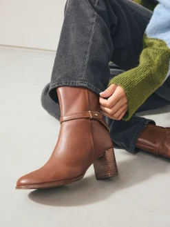 Next Forever Comfort® Hardware Trim Ankle Boots Tan Brown Leather Best