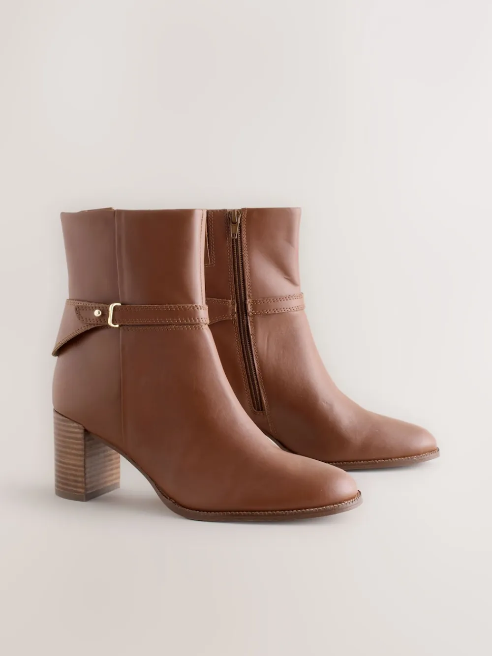 Next Forever Comfort® Hardware Trim Ankle Boots Tan Brown Leather Best