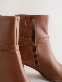 Next Forever Comfort® Hardware Trim Ankle Boots Tan Brown Leather Best