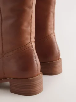 Next Forever Comfort® Knee High Pull On Boots Tan Brown Leather