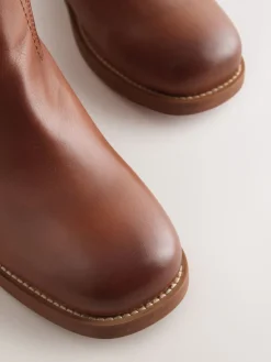 Next Forever Comfort® Knee High Pull On Boots Tan Brown Leather