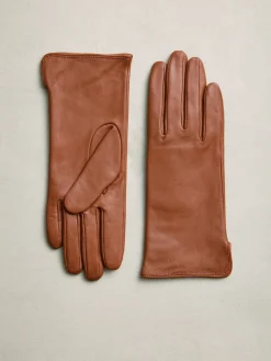 Next Tan Brown Leather Gloves Hot