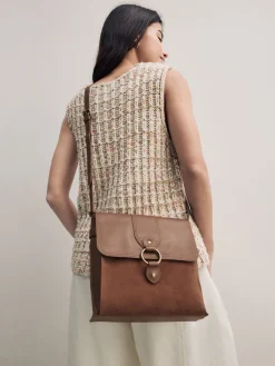 Next Leather Pocket Messenger Bag Tan Brown Best