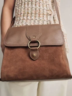 Next Leather Pocket Messenger Bag Tan Brown Best