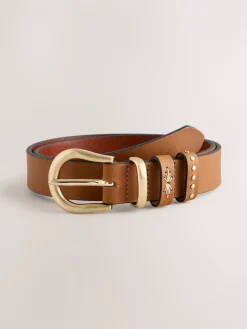 Next Regular Western Leather Belt Tan Brown Clearance