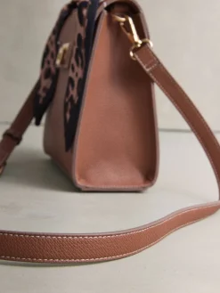 Next Tan Brown Scarf Hand Held Bag Discount