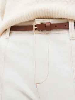 Next Tan Brown Skinny Leather Belt Sale