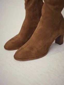 Next Standard/Wide Fit Forever Comfort® Round Toe Knee High Sock Boots Tan Brown Best