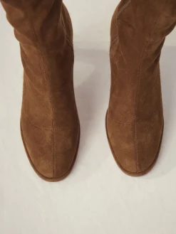 Next Standard/Wide Fit Forever Comfort® Round Toe Knee High Sock Boots Tan Brown Best