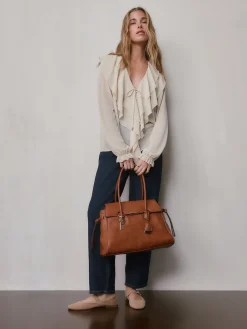 Next Tan Brown Structured Tote Bag Sale