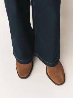 Next Forever Comfort® Block Heel Chelsea Boots Tan Brown Suede Clearance