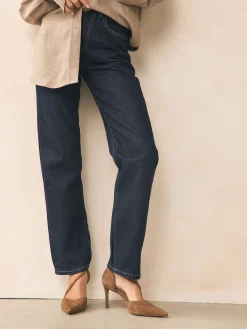 Next Premium Leather Asymmetric Court Heels Tan Brown Suede Hot