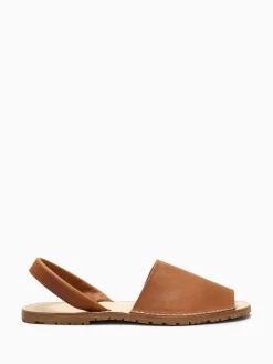 Next Beach Leather Sandals Tan Leather Sale